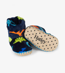 Hatley Boys Dino Herd Fleece Slippers