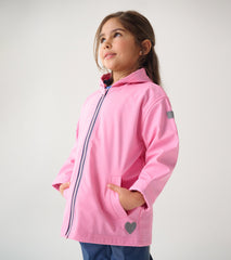 Hatley Girls Classic Pink Zip-Up Rain Jacket