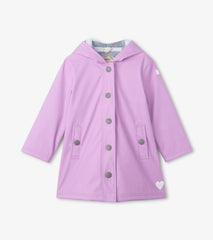 Hatley Girls Lilac Button-Up Rain Jacket