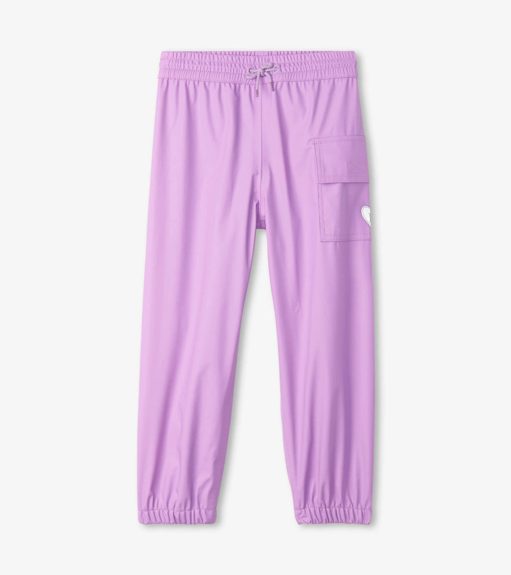 Hatley Lilac Kids Rain Pants