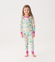Hatley Girls Pink Falala Pajama Set