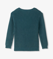 Hatley Boys Moroccan Blue Button Neck Sweater