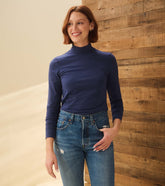 Hatley Mock Neck Top - Patriot Blue