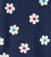 Hatley Girls Throwback Flowers Fluffy Sleeve Sweater Tunic