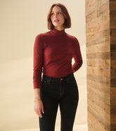 Hatley Mock Neck Top - Russet Brown