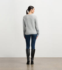 Hatley Jacquard Cuff Sweater - Grey Melange