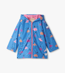 Hatley Girls Ballet School Color Changing Zip-Up Rain Jacket
