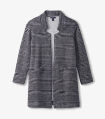 Hatley Cozy Open Blazer - Black Check