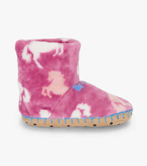 Hatley Girls Beautiful Horses Fuzzy Fleece Slippers
