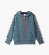 Hatley Boys Blue Stone Zip-Up Hoodie
