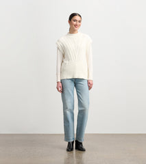 Hatley Cable Sweater Vest - Cream