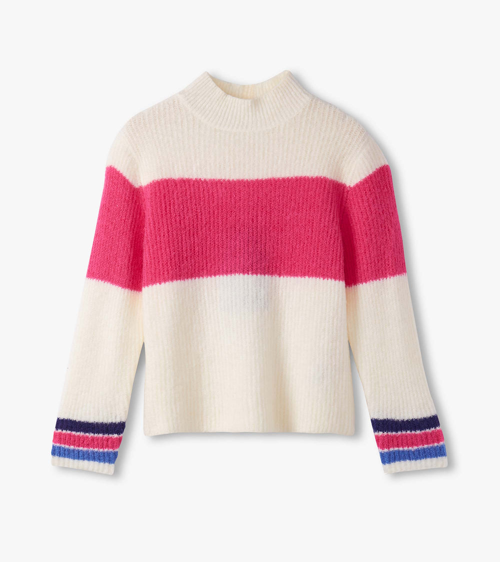 Hatley Girls Colorblock Mockneck Sweater