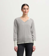 Hatley Cary V-Neck Sweater - Charcoal Melange
