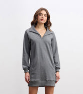 Hatley Anna Notch Neck Dress - Charcoal Melange