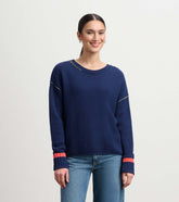 Hatley Waffle Knit Sweater - Navy