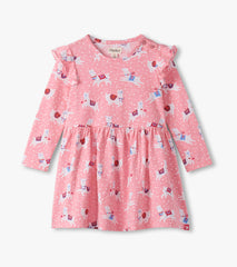 Hatley Baby & Toddler Girls Dancing Alpacas Ruffle Sleeve Dress and Legging S