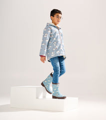 Hatley Boys Hunting Dogs Sherpa Lined Zip-Up Rain Jacket