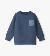 Hatley Boys Ensign Blue Quilted Pullover