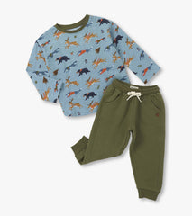 Hatley Baby & Toddler Boys Forest Animals Graphic Lounge Set