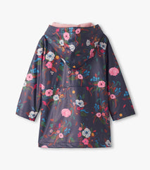 Hatley Girls Fall Floral Zip-Up Rain Jacket