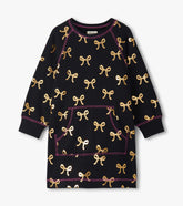 Hatley Girls Gold Bows Sweater Dress