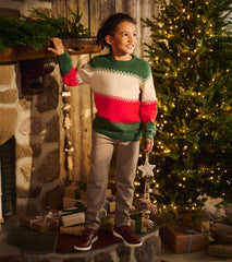 Hatley Boys Holiday Combo Crew Neck Sweater
