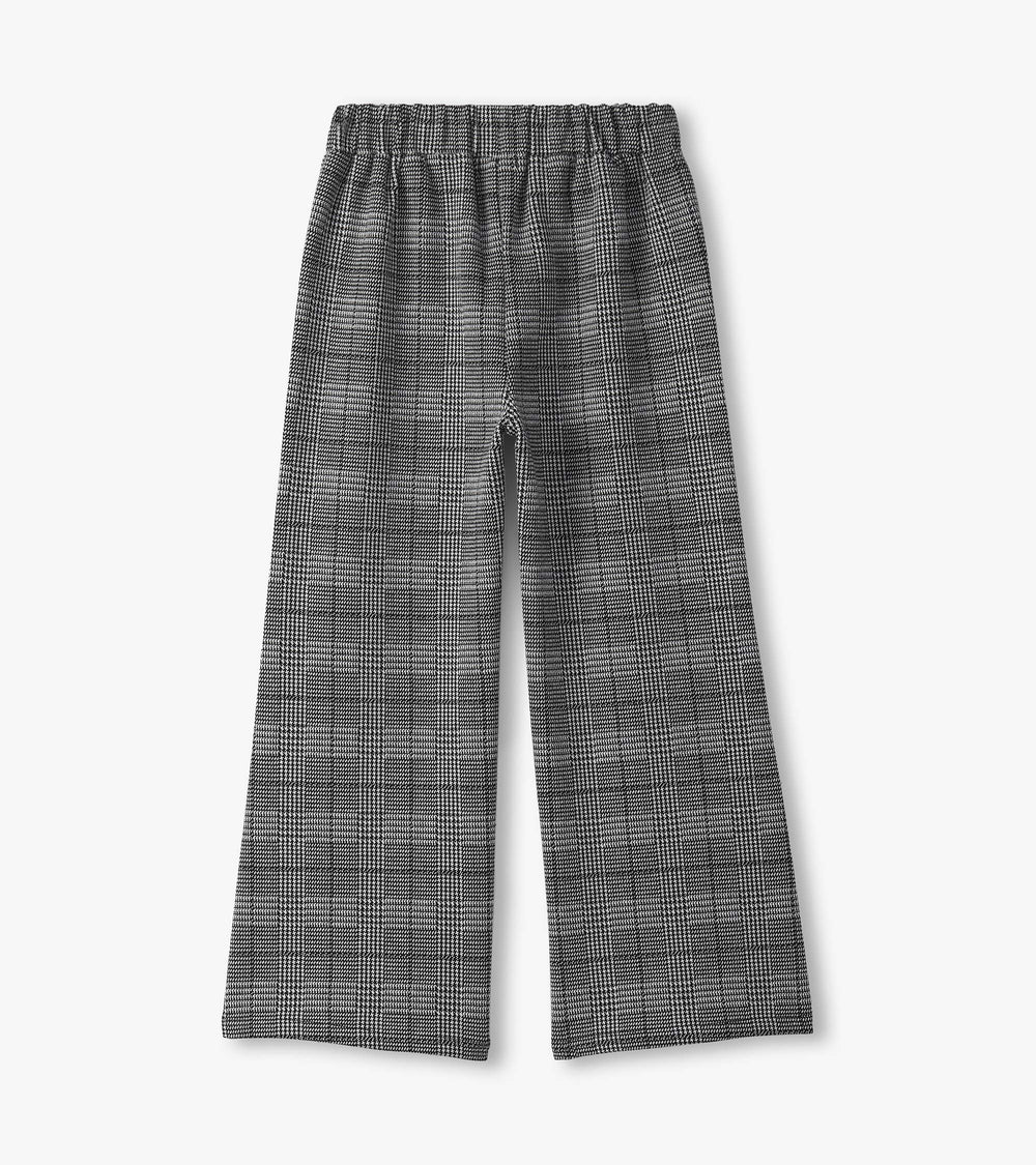 Hatley Girls Houndstooth Plaid Wide Leg Pants