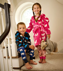 Hatley Girls Little Kitties Fuzzy Fleece Robe