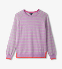 Hatley Olivia Sweater - Lilac Pink Stripes