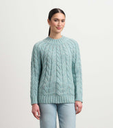 Hatley Dylan Cable Knit Sweater - Light Turquoise