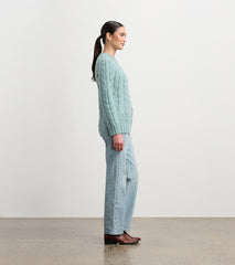 Hatley Dylan Cable Knit Sweater - Light Turquoise