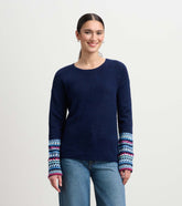 Hatley Jacquard Cuff Sweater - Navy