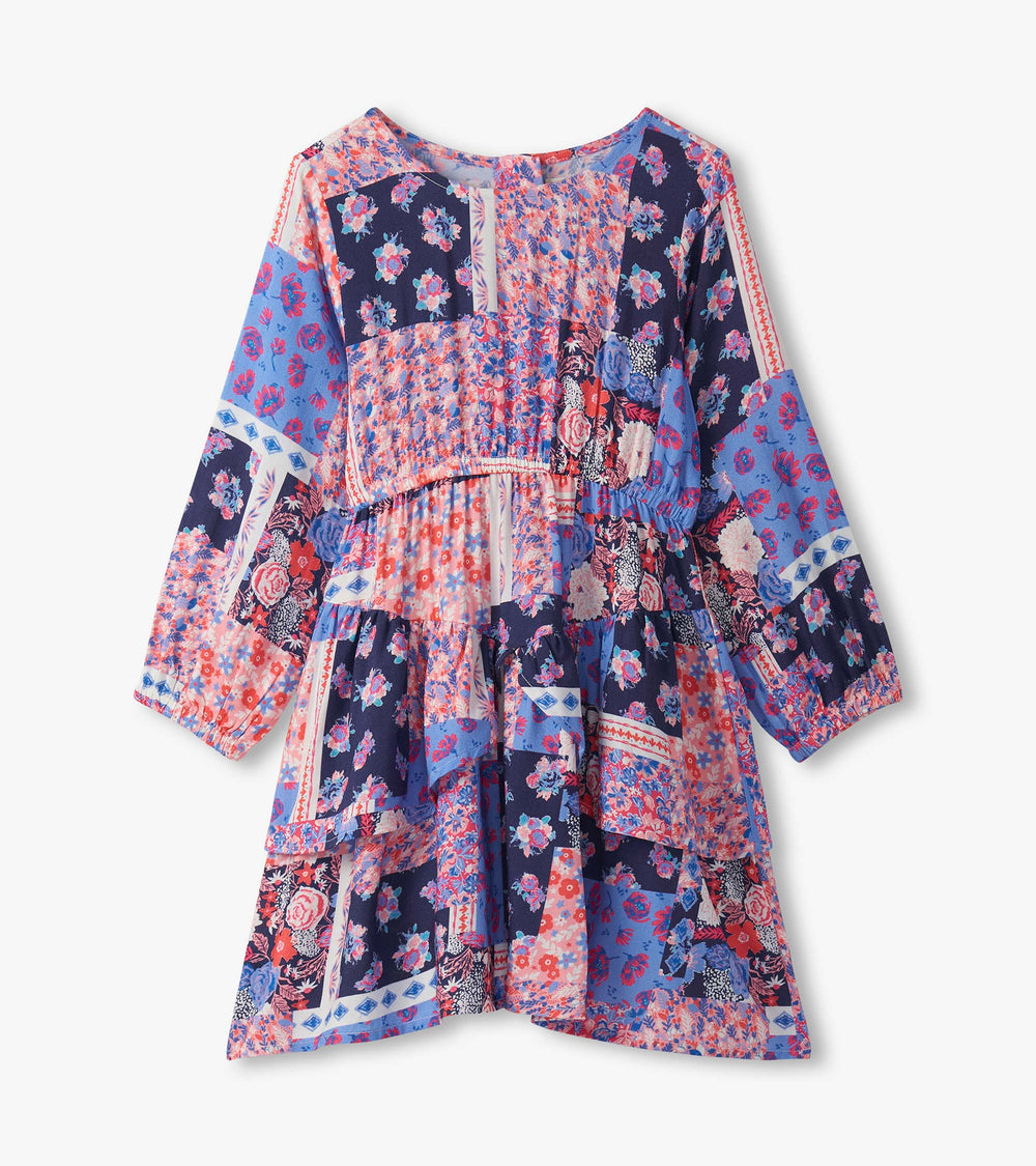 Hatley Girls Patchwork Floral Flounce Dress