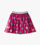Hatley Girls Pink Busted Hearts Sequin Skirt