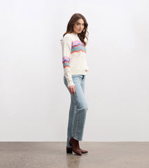 Hatley Pointelle Wave Sweater - Summer Sky Ripple