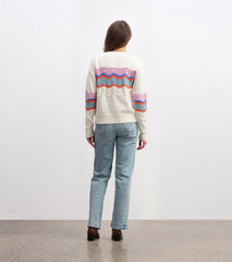 Hatley Pointelle Wave Sweater - Summer Sky Ripple