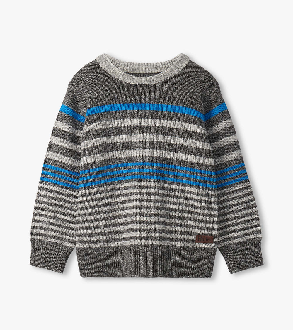 Hatley Boys Speckle Stripe Crew Neck Sweater