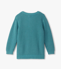Hatley Boys Teal Button Neck Sweater