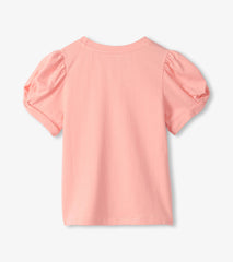 Hatley Girls Apricot Blush Twisted Sleeve T-Shirt