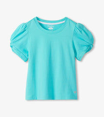 Hatley Girls Blue Radiance Twisted Sleeve T-Shirt