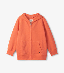 Hatley Boys Orange Full-Zip Hoodie
