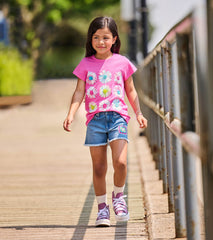 Hatley Girls Crochet Patch Denim Shorts
