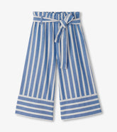 Hatley Girls Powder Stripes Cropped Paperbag Pants