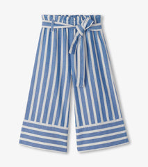 Hatley Girls Powder Stripes Cropped Paperbag Pants