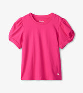 Hatley Girls Pink Twisted Sleeve Tee