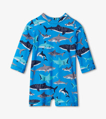 Hatley Baby Boys Shark School One-Piece Rashguard