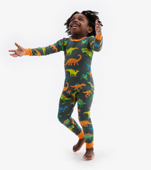 Hatley Colorblock Dino Pajama Set