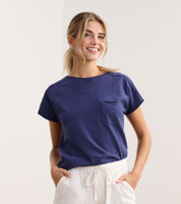 Hatley Slouchy Pocket Tee - Patriot Blue