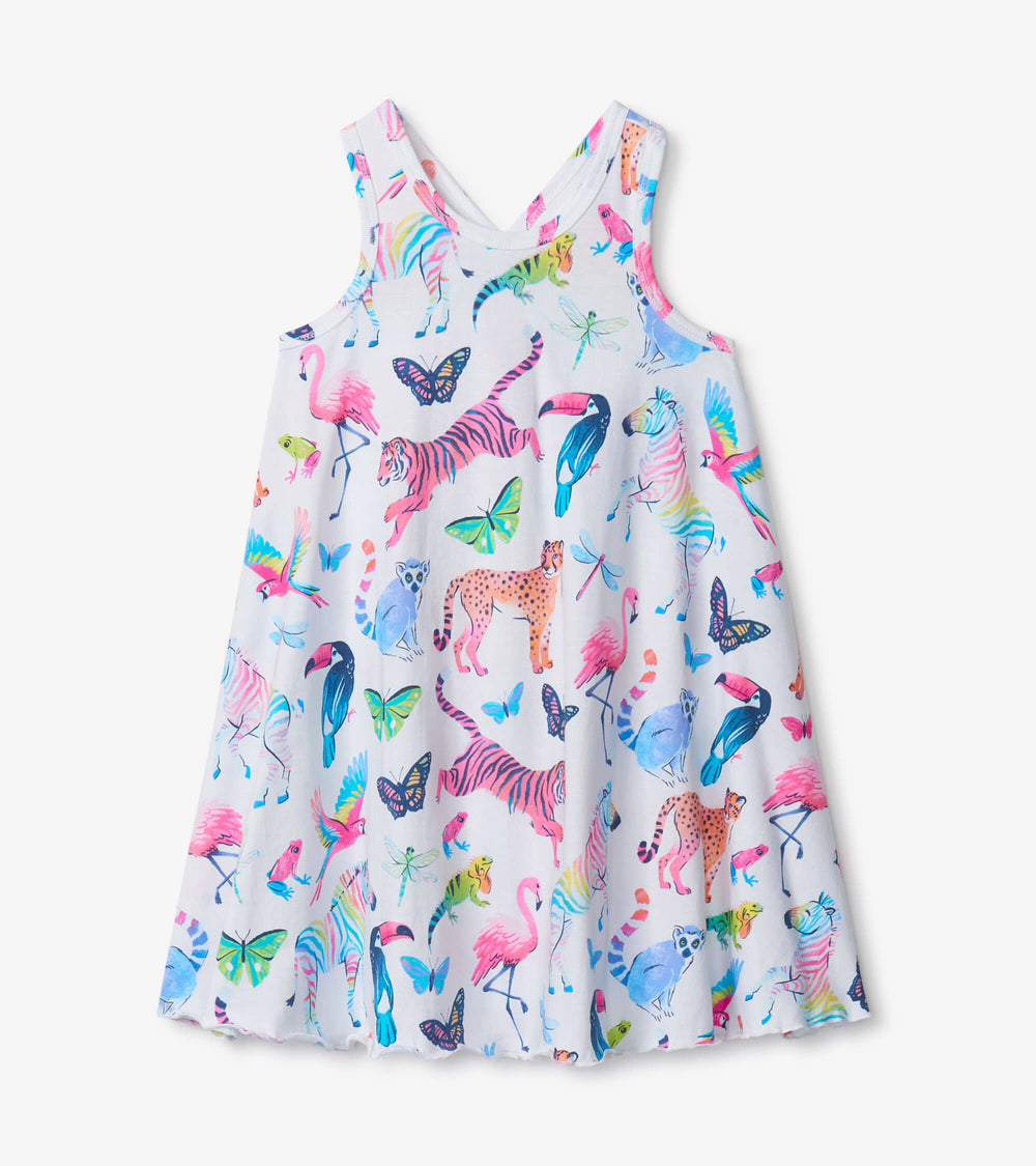Hatley Watercolor Jungle Trapeze Dress