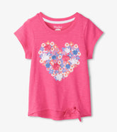 Hatley Girls Chiffon Heart Tie Front T-Shirt